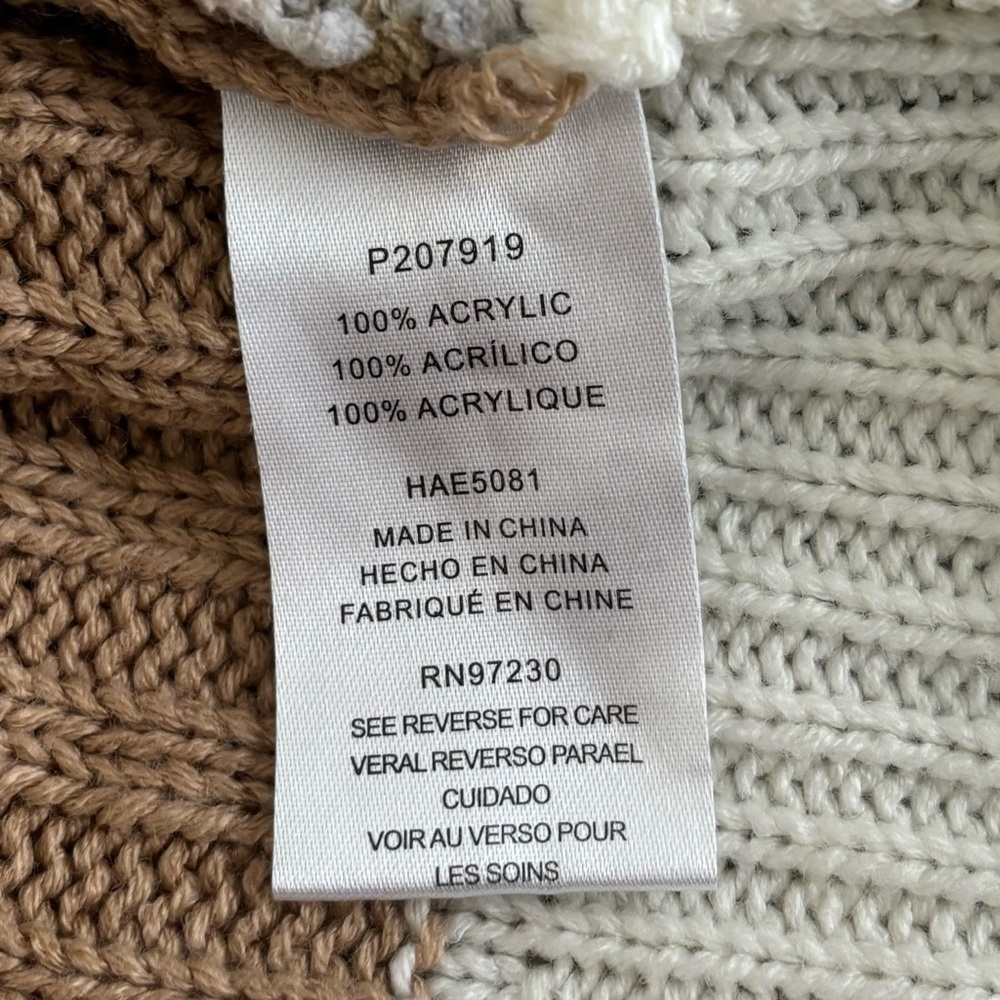 Absolutely Famous Neutral Colorblock Cardigan Size M - Picture 11 of 11